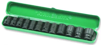 Obrázok produktu pre Sada nástrčných hlavíc 3/8", 12 ks, 8-19 mm - JONNESWAY S03A3112S