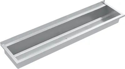 Productafbeelding van KWC AR wasbak, PLANOX, roestvrij staal, wandmontage, 1800x210x442 mm, met armleuning