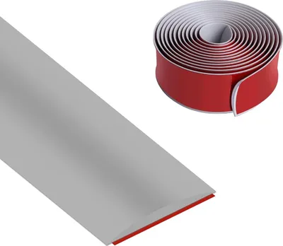 Produktbild von Selbstklebendes Übergangprofil, 5 cm x 3 m Vinyl-Übergangsprofil, Fußbodenvorleger für das Verbinden von Fußbodenvorsprüngen, Fußbodenvorleger für Fußböden (grau)