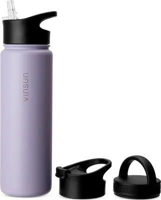 Produktbild von Trinkflasche Edelstahl 750ml Thermo Flasche Wasser Sport isoliert Lila Vinsun