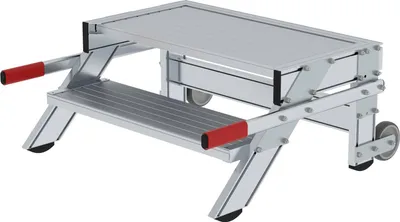 Immagine prodotto di Piattaforma di lavoro in alluminio, mobile, 2 gradini 50015