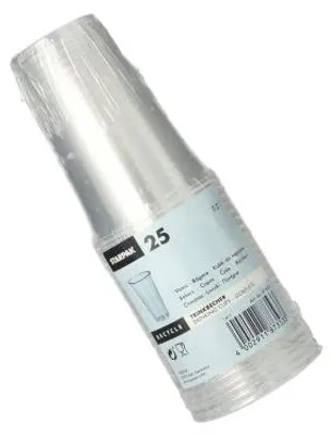 Immagine prodotto di 600 bicchieri Papstar, PP 0,2 l Ø 7,03 cm, 9,9 cm trasparente 87353