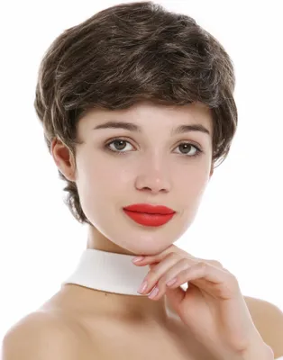 Produktbild von WIG ME UP Perücke kurz Pixie wellig Braun grau meliert GF-W355A-G677