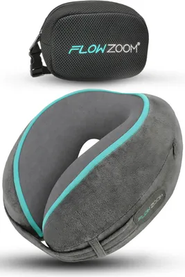 Produktbild von FLOWZOOM DREAM Reise-Nackenkissen mit Seitenstütze, Grau