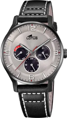 Produktbild von Lotus Herren Uhr Classic Elegant Leder Armbanduhr schwarz UL18834/1