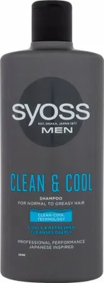 Produktbild von SYOSS Men Clean & Cool Shampoo für normales bis fettiges Haar 440ml