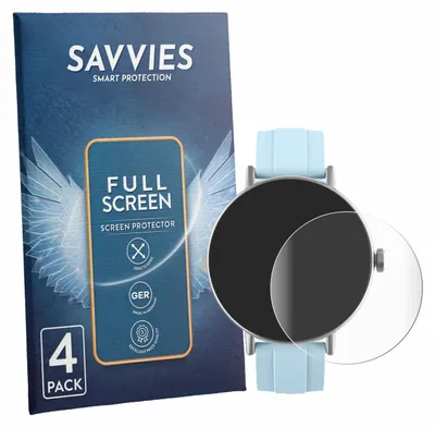 Produktbild von 4x Savvies Fullscreen Schutzfolie für Gydom DR05 Displayschutz Folie Fullcover Klar Transparent