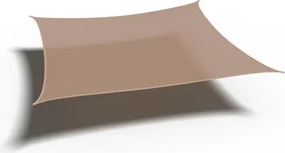Produktbild von Coolfit Sonnensegel Quadrat, sand Bezug aus 285g/m² Polyethylen (HDPE), 500x500x500x500 cm