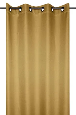 Verdunkelungsvorhang mit Ösen 140x260 cm, Senfgelb, Polyester