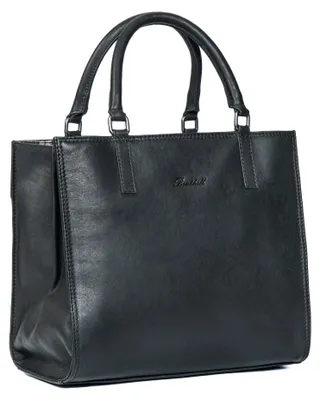Produktbild von Benthill Damen Tasche aus Echt-Leder - Shopper aus Rindsleder - Handtasche mit Reißverschluss - Schultertasche / Ledertasche - Vintage Umhängetasche
