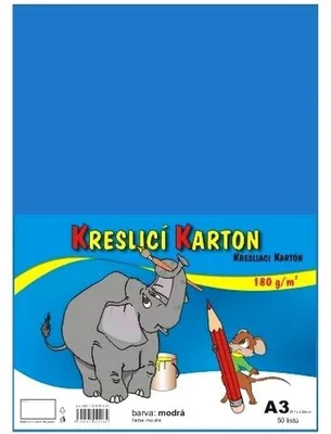 Obrázek produktu pro Kreslicí karton A3 - 180g/m2, 50 ks, světle modrý