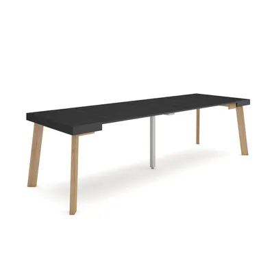 Produktbild von Ausziehbarertisch, 262x90x73cm, Schwarz, Hölzerne Beine