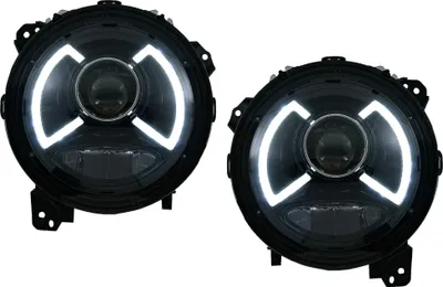 Zdjęcie produktu dla Pełne reflektory LED do listwy oświetleniowej Jeep Wrangler IV JL JLU 2018+.