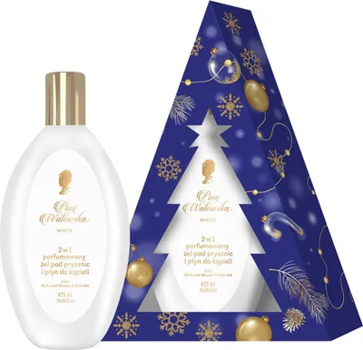 Obrázok produktu pre PANI WALEWSKA Vianočný stromček 2 v 1 voňavý sprchový gél a pena do kúpeľa biela 475 ml