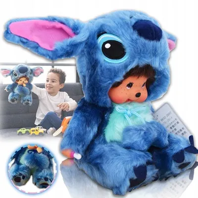 Image de Poupée en peluche Monchhichi Disney Stitch de 20 cm, cadeau kawaii