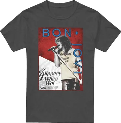 Produktbild von Bon Jovi - "86 Tour" T-Shirt für Herren/Damen Uni TV20677 (M) (Holzkohle)