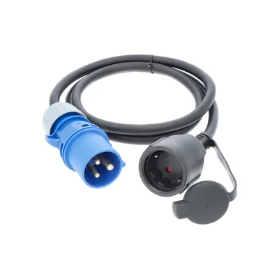 Obrázek produktu pro AS SCHWABE Adapterleitung 1,5m H07RN-F 3G2,5, CEE-Stecker 16A + Schuko-Kupplung 250V (60488)