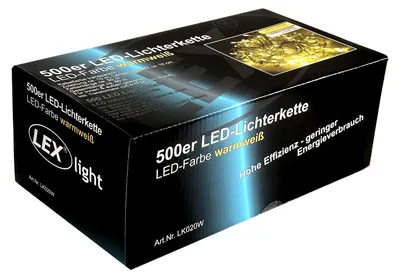 Immagine prodotto di 500 luci LED bianco caldo