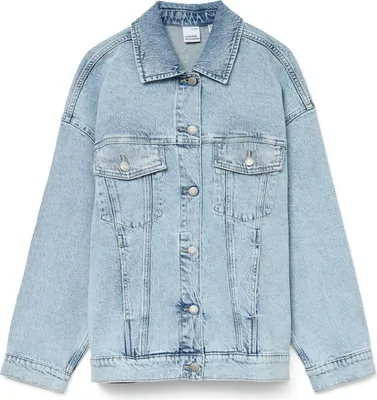 Produktbild von VERO MODA Jeansjacke mit Knopfverschluss und Klappentaschen Größe: XS