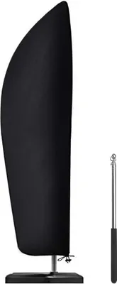 Produktbild von Sonnenschirm Schutzhülle mit Stab, Ampelschirm Schutzhülle 2 bis 4 m Große Sonnenschirm Abdeckung 210D-Oxford-Gewebe Wasserdicht Staubdicht UV-Beständiges, 265x40/70/50 cm