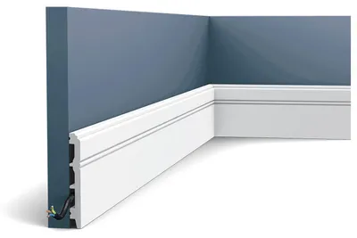 Immagine prodotto di Orac Decor Sx105 Luxxus Robusto battiscopa Battiscopa Profilo decorativo Protezione cavi Battiscopa antiurto | 2 metri