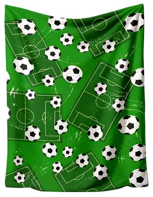 Produktbild von Wärmende Mikrofaser-Decke 180 x 200 cm – Grün/Bälle