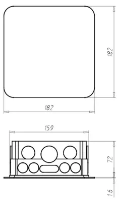 Produktbild von KAISER Abzweigkasten 150 UP 1096-91 159 x 159 x 75 mm