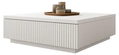 Produktbild von MIRJAN24 Couchtisch Locta, Stilvoll Wohnzimmer mit zwei Klappe (Farbe: Weiß)