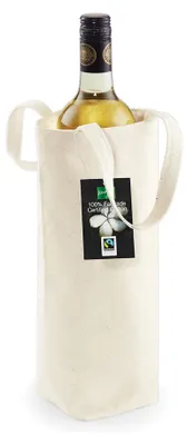 Image de Sac à bouteilles en coton Westford Mill FK979 (taille unique) (naturel)