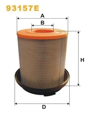Produktbild von Luftfilter WIX FILTERS 93157E passend für MERCEDES-BENZ ATEGO 2 Filtereinsatz
