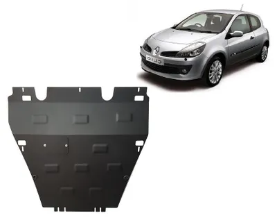 Obrázok produktu pre Ochranný kryt podvozku z ocele pre motor a prevodovku, určený pre vozidlá Renault Clio 3, modelové roky 2005 - 2012