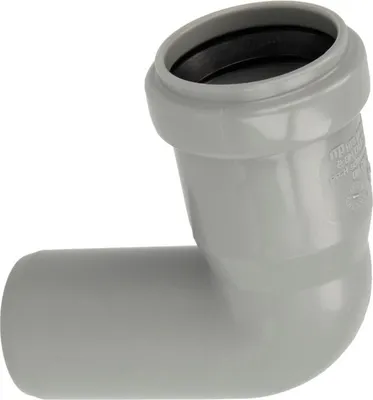 Produktbild von HT-Bogen - NW 40 - Winkel 87,5 ° / Bogenstück / Umlenkbogen / HT-Rohre / HTB Bogenstück / Abwasserrohr