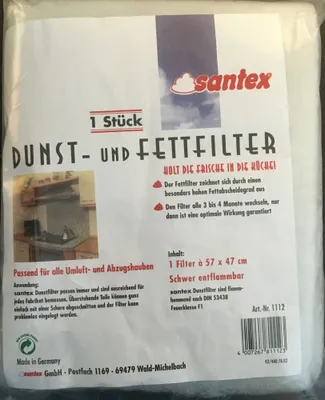 Produktbild von 1x Santex Dunstfilter, Fettfilter Universal für Dunst - Abzugshaube, 1 Stück à 57 x 47cm