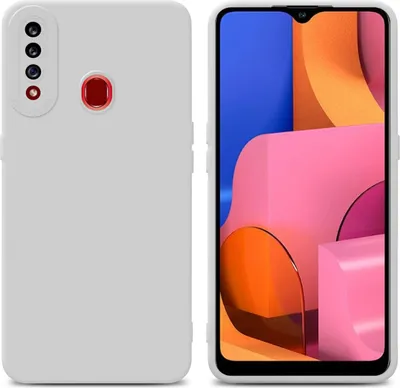 Obrázek produktu pro Cadorabo Case for Samsung Galaxy A20s Protective Cover in White TPU Silicone Etui Case Kryt mobilního telefonu