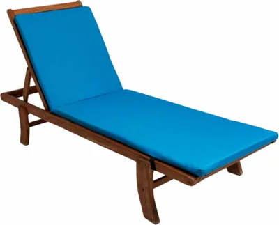 Produktbild von Kissen für Liegestuhl 190x60x4cm, Kissen für eine Gartenliege Blau, Outdoor Kissen, Deckchair, Liegenauflage, Auflagen für sonnenliegen