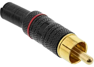 Zdjęcie produktu dla InLine 99110Q, RCA, Czarny, Złoto, Czerwony, Złoto, 10 x 50 x 10 mm, 9 g, 10 mm