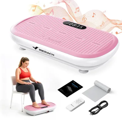 Produktbild von Vibrationsplatte Trainingsgerät mit Bluetooth, 10 Intensitätsstufen, für Ganzkörpertraining, Fettverbrennung, Muskelaufbau, bis 200 kg