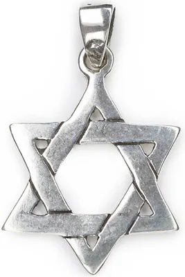 Produktbild von Kettenanhänger Davidstern 925 Silber 2,8cm Hexegramm Amulett Anhänger 7912