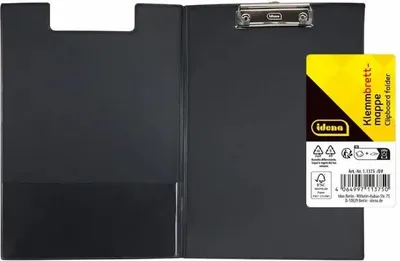 Produktbild von Idena Klemmbrettmappe PVC beschichtet schwarz DIN A4