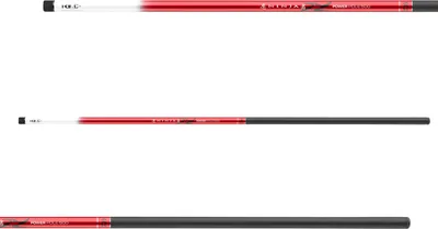 Three views of a fishing rod.