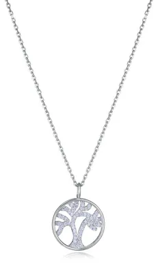 Imagen del producto de Collar de plata con circonitas, diseño "Árbol de la Vida", modelo 15124C000-30