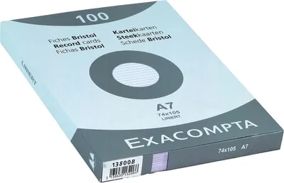 Produktbild von Karteikarten A7 liniert weiß VE=40x100 Stück