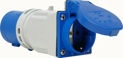 Produktbild von PCE Adapter 16A CEE 3p Geräte Stecker auf 16 A Schuko Steckdose