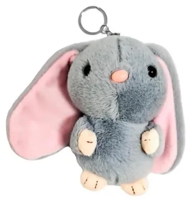 Immagine prodotto di Portachiavi di peluche con coniglio grigio - MCD