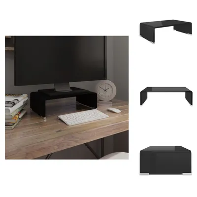 Obrázek produktu pro vidaXL Televizní stolek/podstavec pod obrazovku skleněný černý 40x25x11 cm - TV nábytek