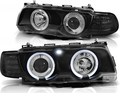 Produktbild von Xenon CCFL Angel Eyes Scheinwerfer passend für BMW 7er E38 98-01 Schwarz