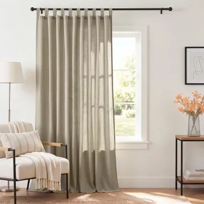 Schlaufengardine Leinenoptik blickdicht 245x200 cm 1 Stück