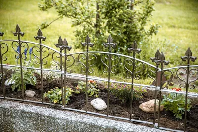 Produktbild von Zauberhafter Beetzaun, Gartenliebe 3 tlg. 155 cm Beetbegrenzer, Zaun Metall