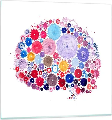 Produktbild von Bilder auf glas - Gehirn Innovation Inspiration - 60x60cm - Glasbilder - Wandbilder - Kunstdruck - zum Aufhängen bereit - Wanddekoration aus Glas - Glas Bilder - Wandbild auf Glas - GAC60x60-2977