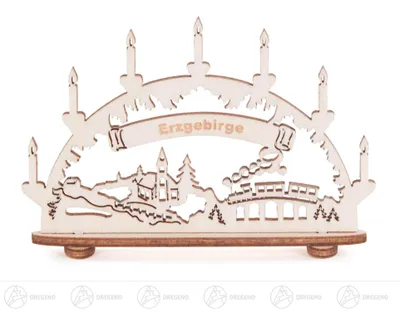 Produktbild von Schwibbogen Mini-Schwibbogen Erzgebirge  Breite x Höhe x Tiefe 8 cmx5,5 cmx1 cm NEU